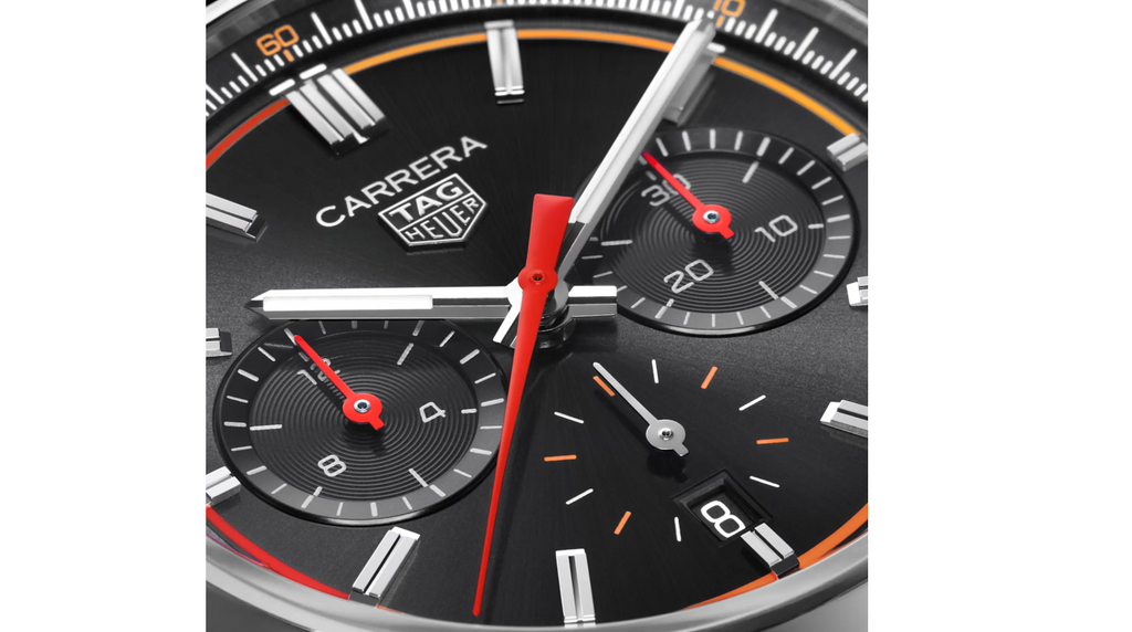 TGHR Carrera Chronograph 42mm Mens Watch Black