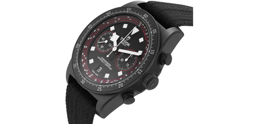 TDR Pelagos FXD Chrono "Cycling Edition" 43mm black carbon composite case black fabric strap