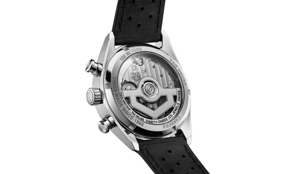 TGHR Carrera Chronograph 39mm Mens Watch Black