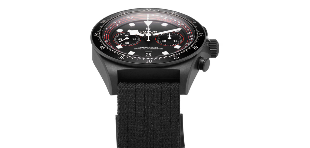TDR Pelagos FXD Chrono "Cycling Edition" 43mm black carbon composite case black fabric strap