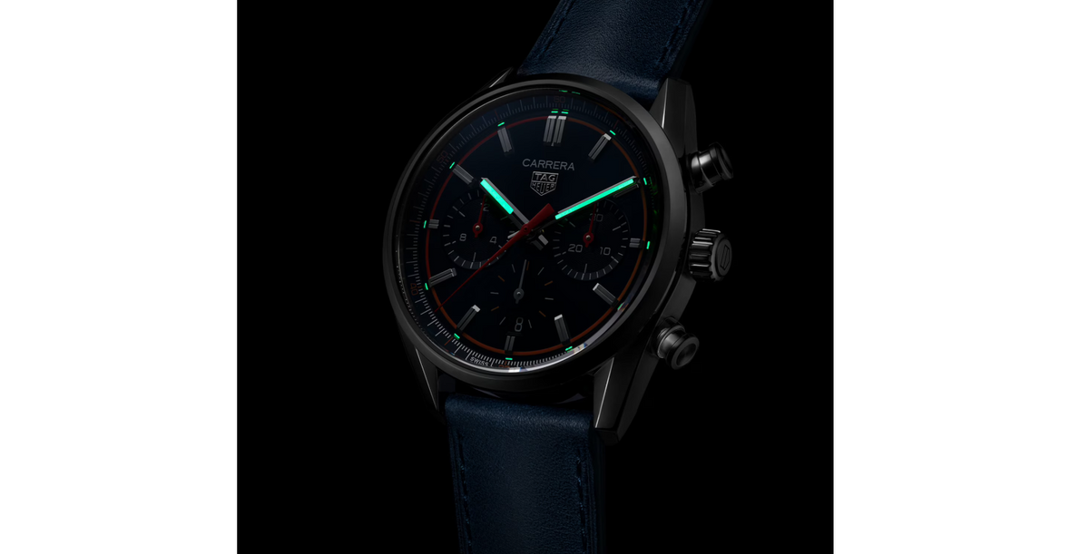 TGHR Carrera Chronograph 42mm Mens Watch Blue