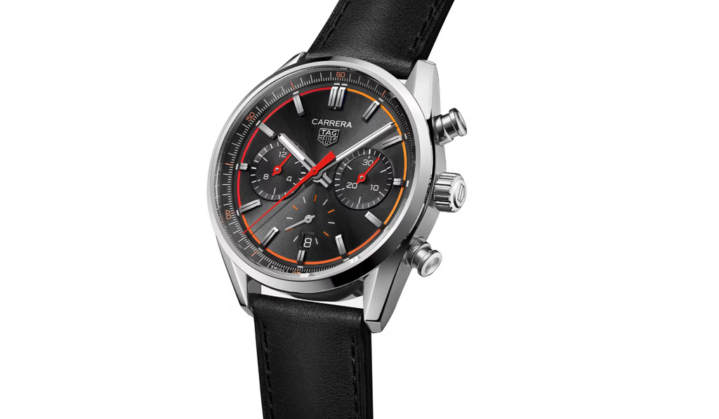 TGHR Carrera Chronograph 42mm Mens Watch Black