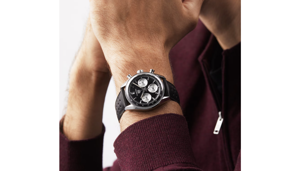 TGHR Carrera Chronograph 39mm Mens Watch Black
