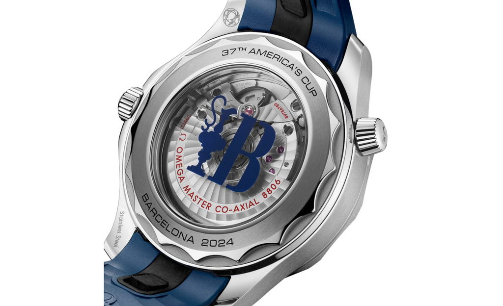 OMG Seamaster Diver Americas Cup 300m 42mm Mens Watch White Rubber Strap