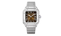Santos De CRT Watch, Medium Model, Automatic Winding, Steel Case, Interchangeable Leather Strap