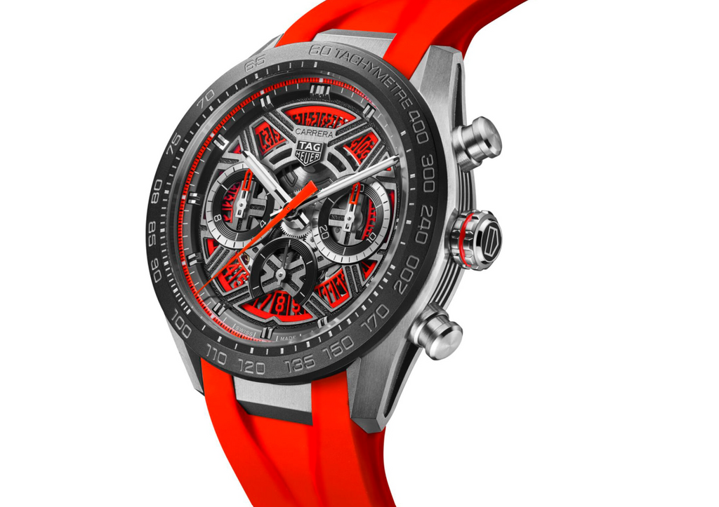 TGHR Carrera Chronograph Extreme Sport 44mm Mens Watch Red