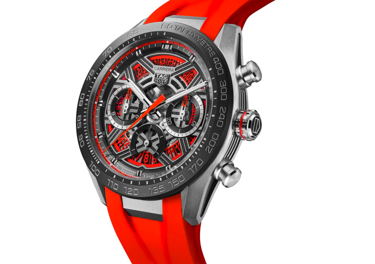 TGHR Carrera Chronograph Extreme Sport 44mm Mens Watch Red