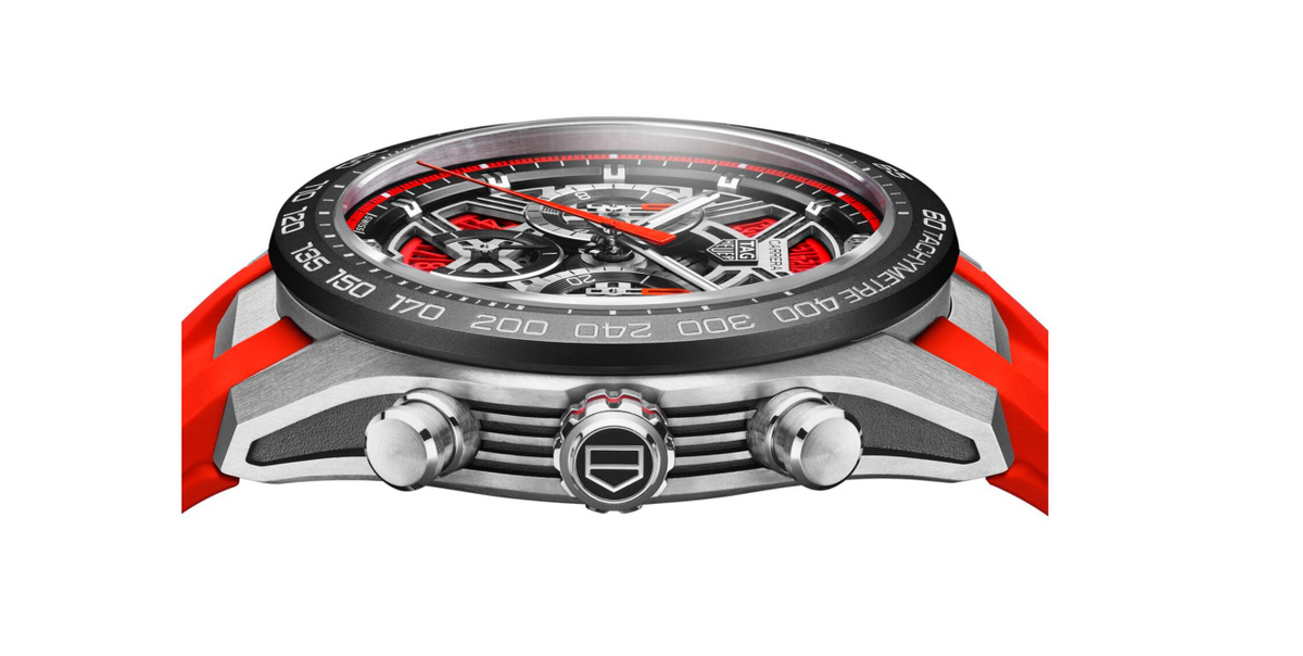 TGHR Carrera Chronograph Extreme Sport 44mm Mens Watch Red