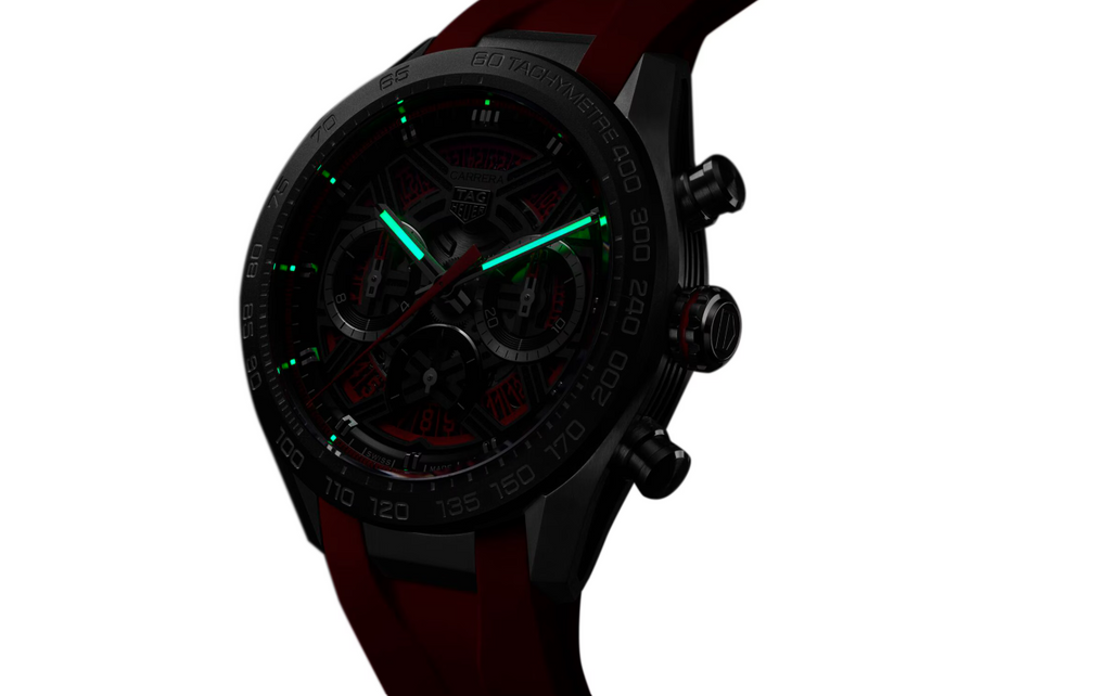 TGHR Carrera Chronograph Extreme Sport 44mm Mens Watch Red