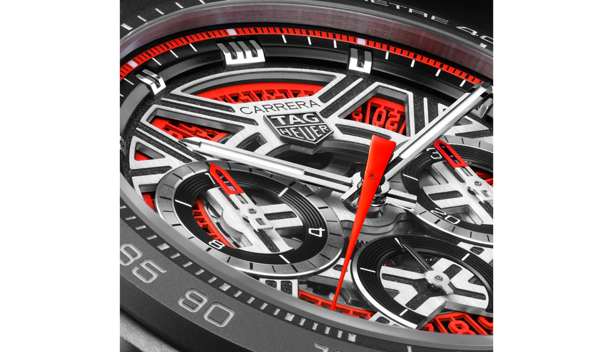 TGHR Carrera Chronograph Extreme Sport 44mm Mens Watch Red