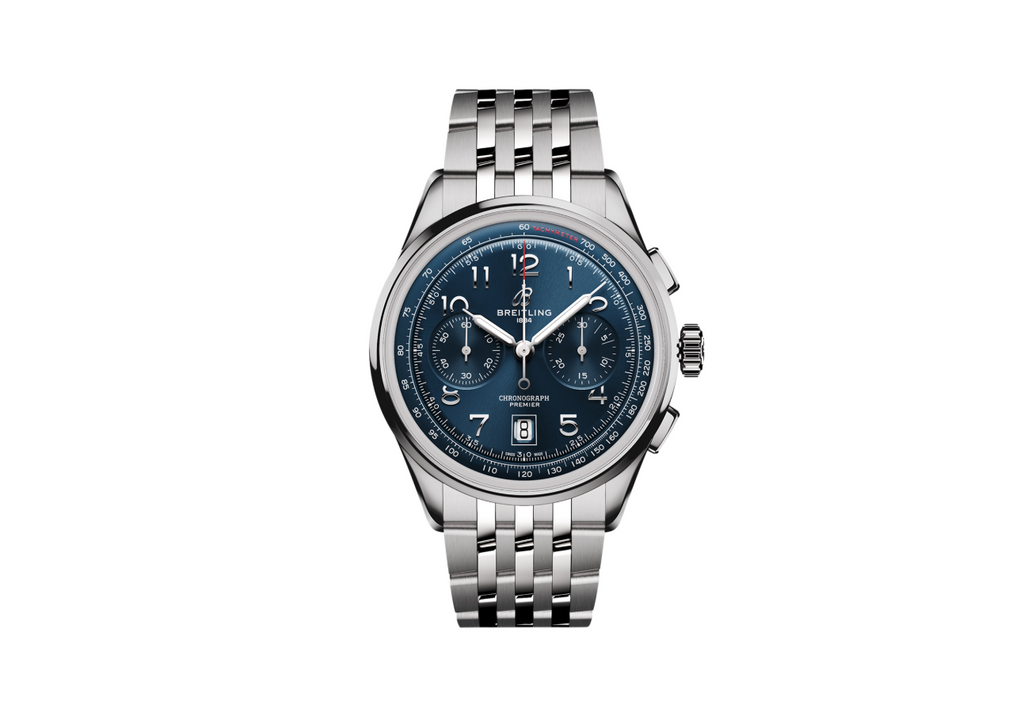 BRT Premier B01 Chronograph 42mm Mens Watch Blue Stainless Steel