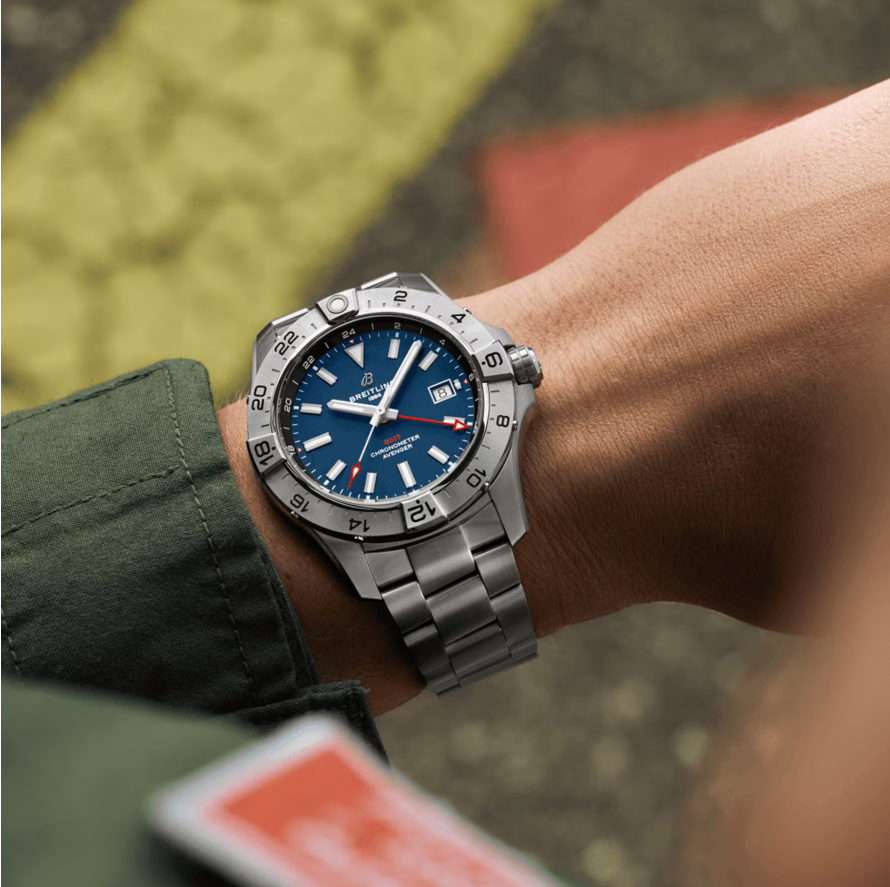 BRT Avenger Automatic GMT 44mm Mens Watch Blue Stainless Steel