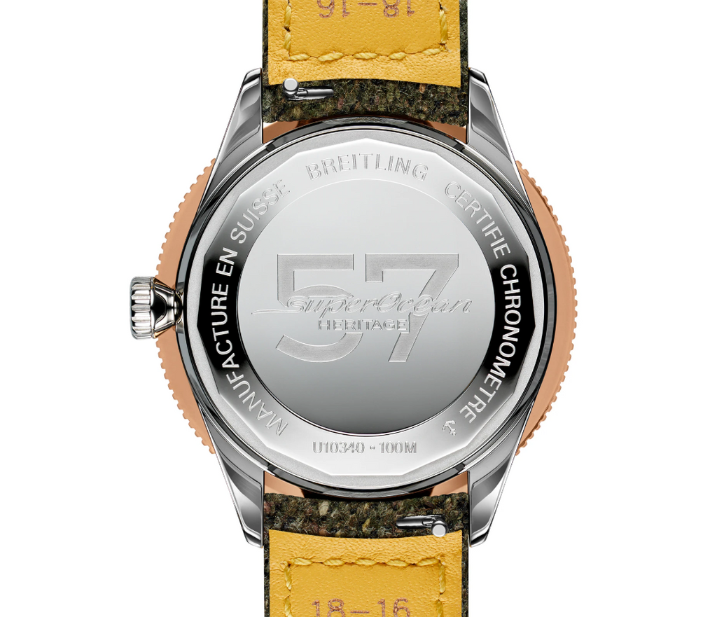 BRT Superocean Heritage '57 Highlands Capsule 38mm Mens Watch Yellow 2 Straps