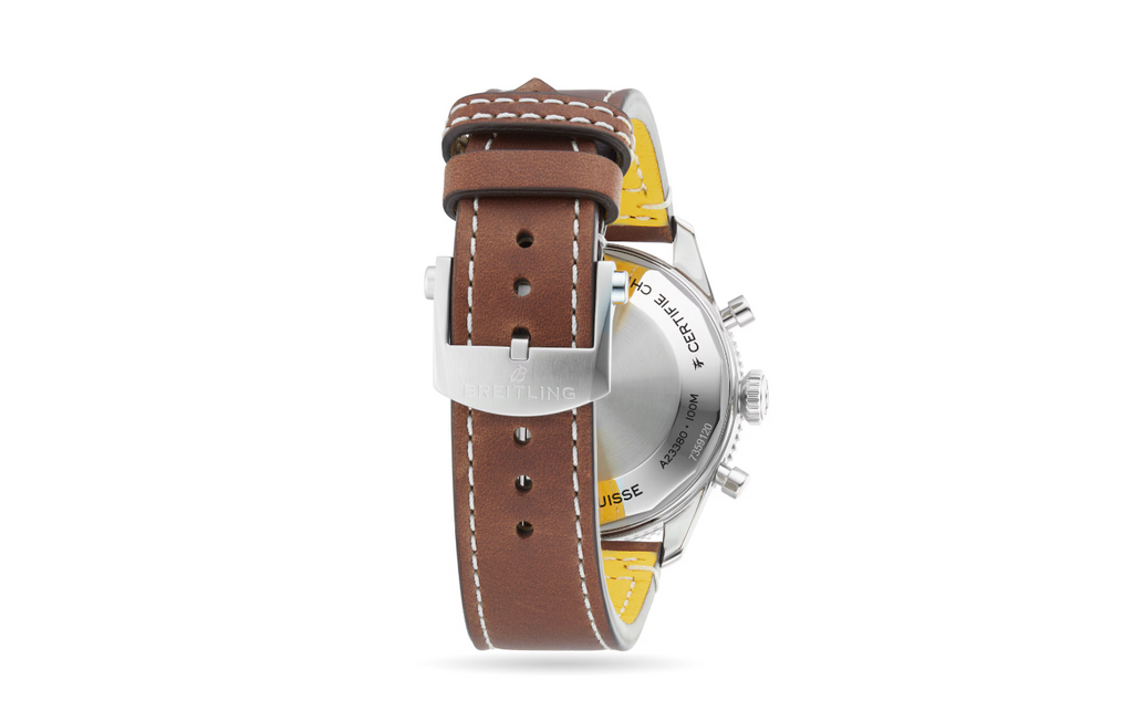 BRT Classic AVI Chronograph 42 Curtiss P-40 Warhawk Leather Strap Watch
