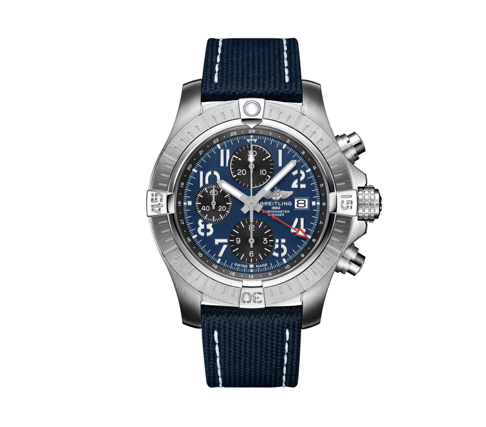 BRT Avenger Chronograph 45mm Mens Watch Blue