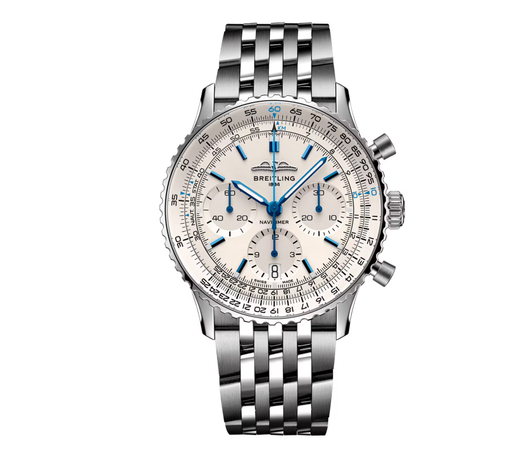 BRT Navitimer Chronograph 41mm Mens Watch White