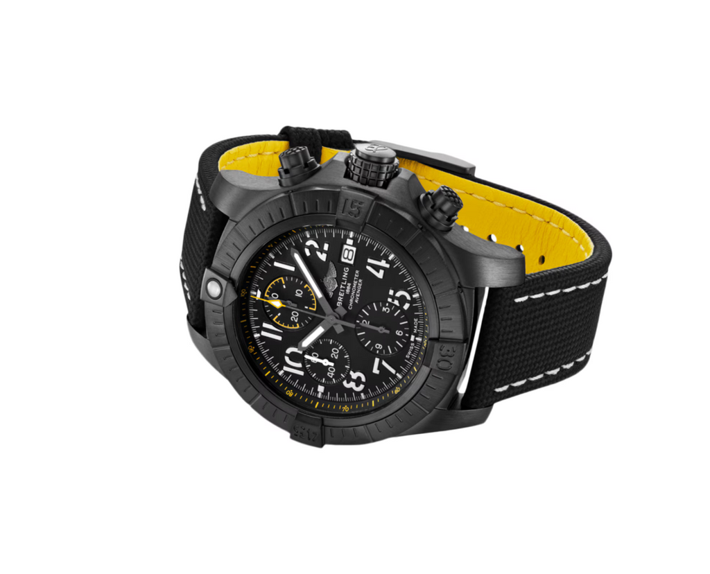BRT Avenger Chronograph Night Mission 45mm Mens Watch Black