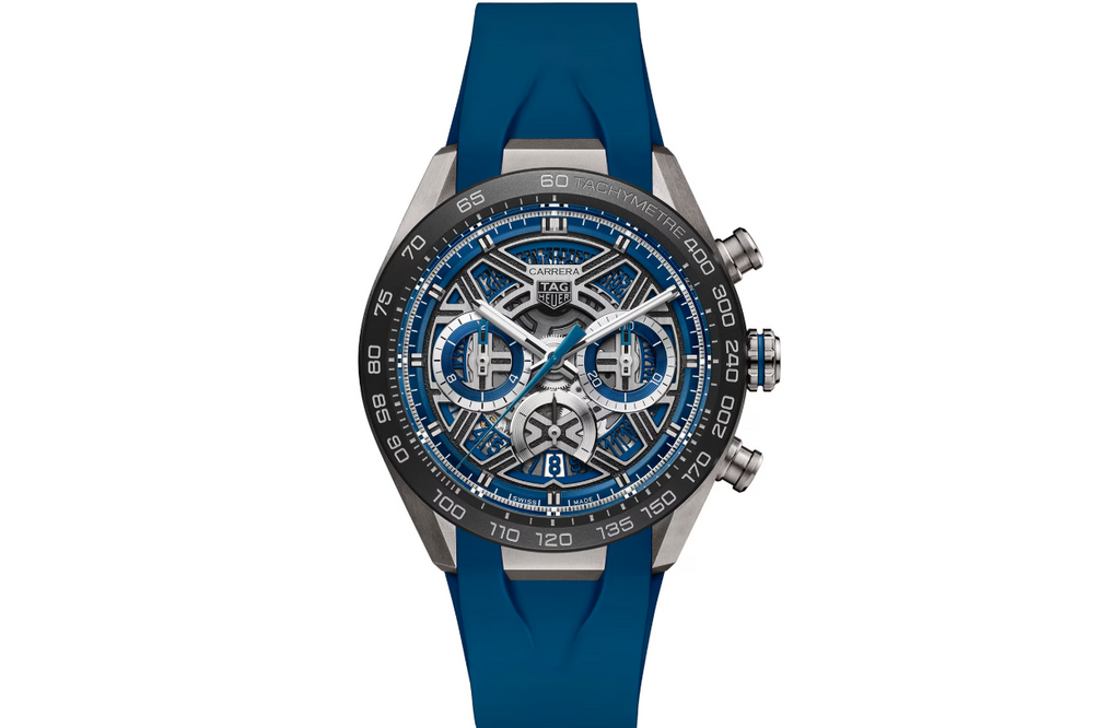 TGHR Carrera Chronograph Extreme Sport 44mm Mens Watch Blue