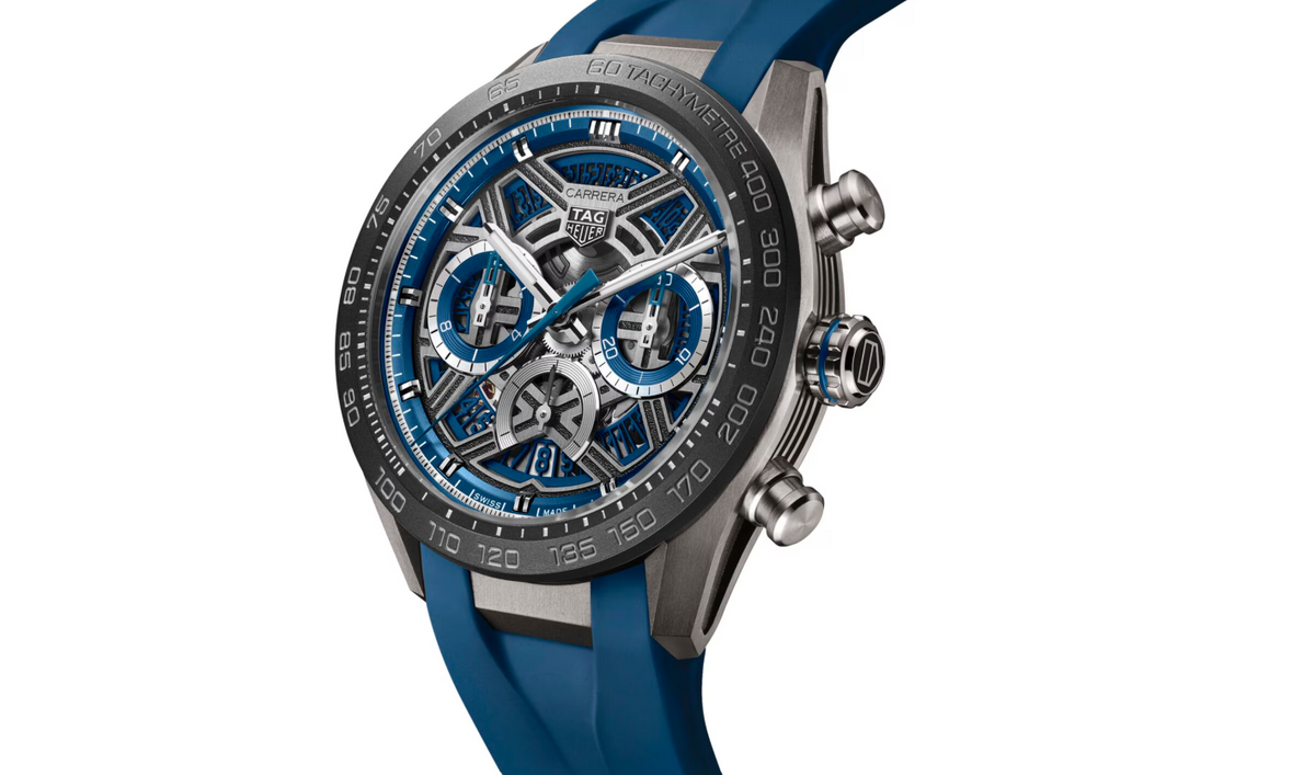 TGHR Carrera Chronograph Extreme Sport 44mm Mens Watch Blue