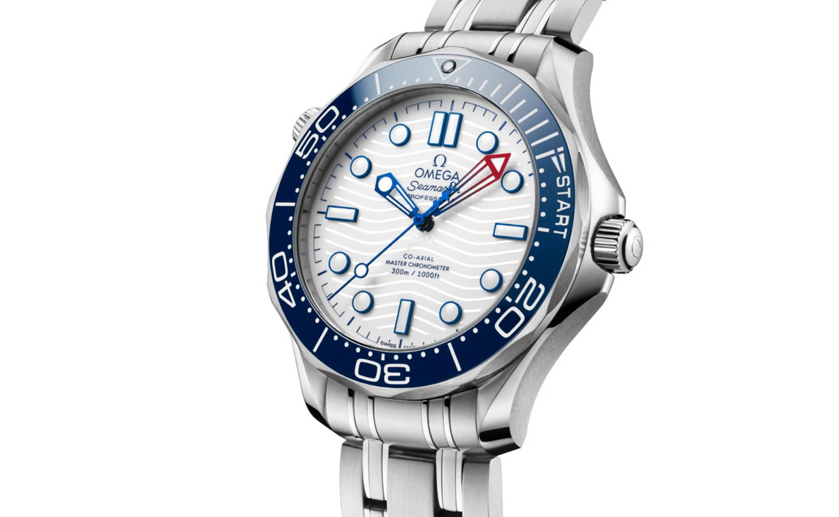 OMG Seamaster Diver Americas Cup 300m 42mm Mens Watch White
