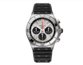 BRT Chronomat B01 Chronograph 42mm Mens Watch Silver Rubber