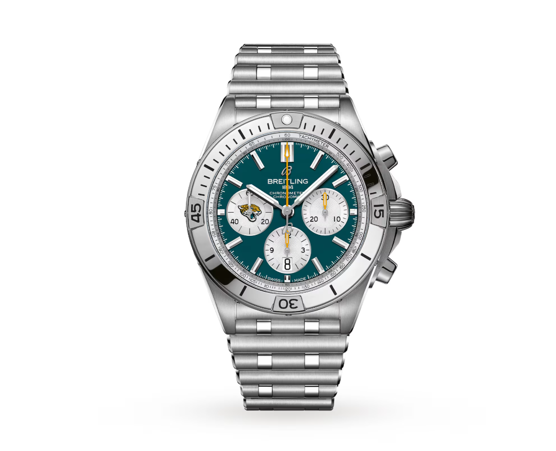 BRT Chronomat B01 42 Jacksonville Jaguars Limited Edition Mens Watch Stainless Steel