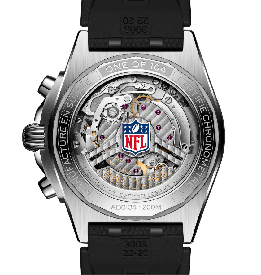 BRT Chronomat B01 42 Denver Broncos Limited Edition Mens Watch Rubber