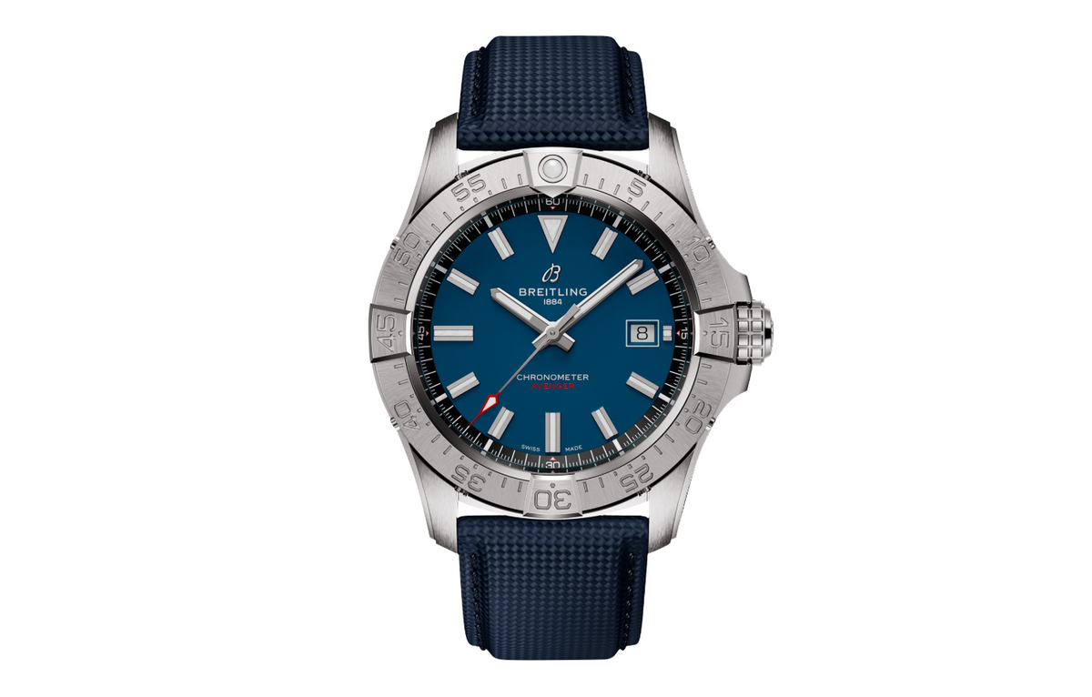 BRT Avenger Automatic 42mm Mens Watch Blue Leather