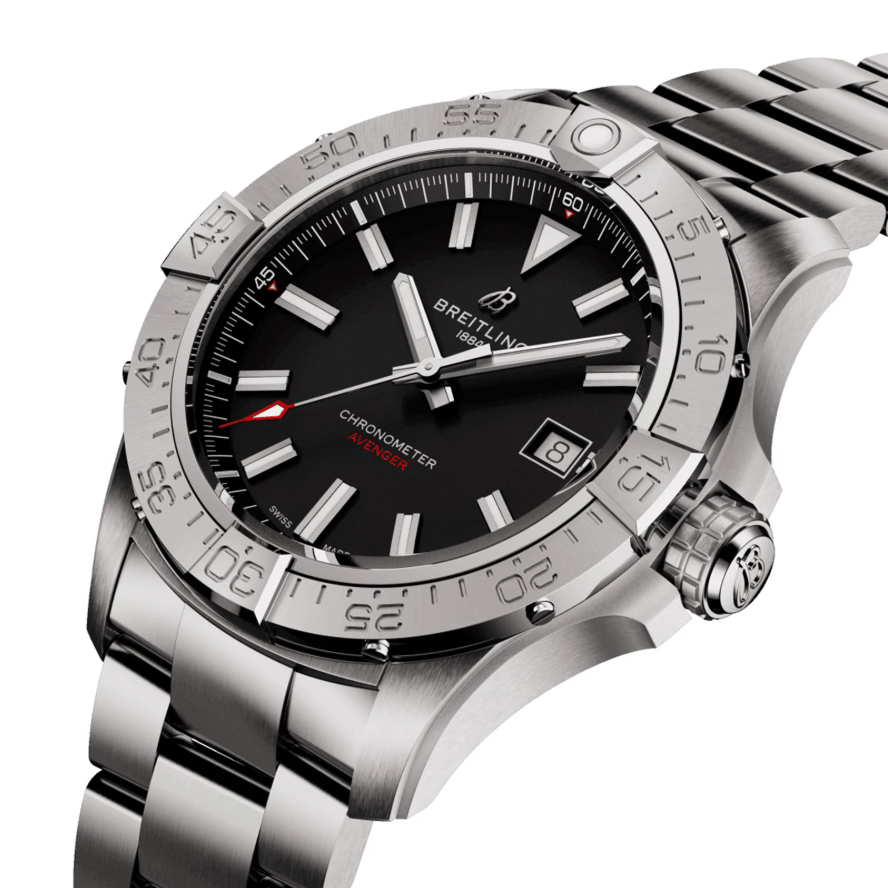 BRT Avenger Automatic 42mm Mens Watch Black Stainless Steel