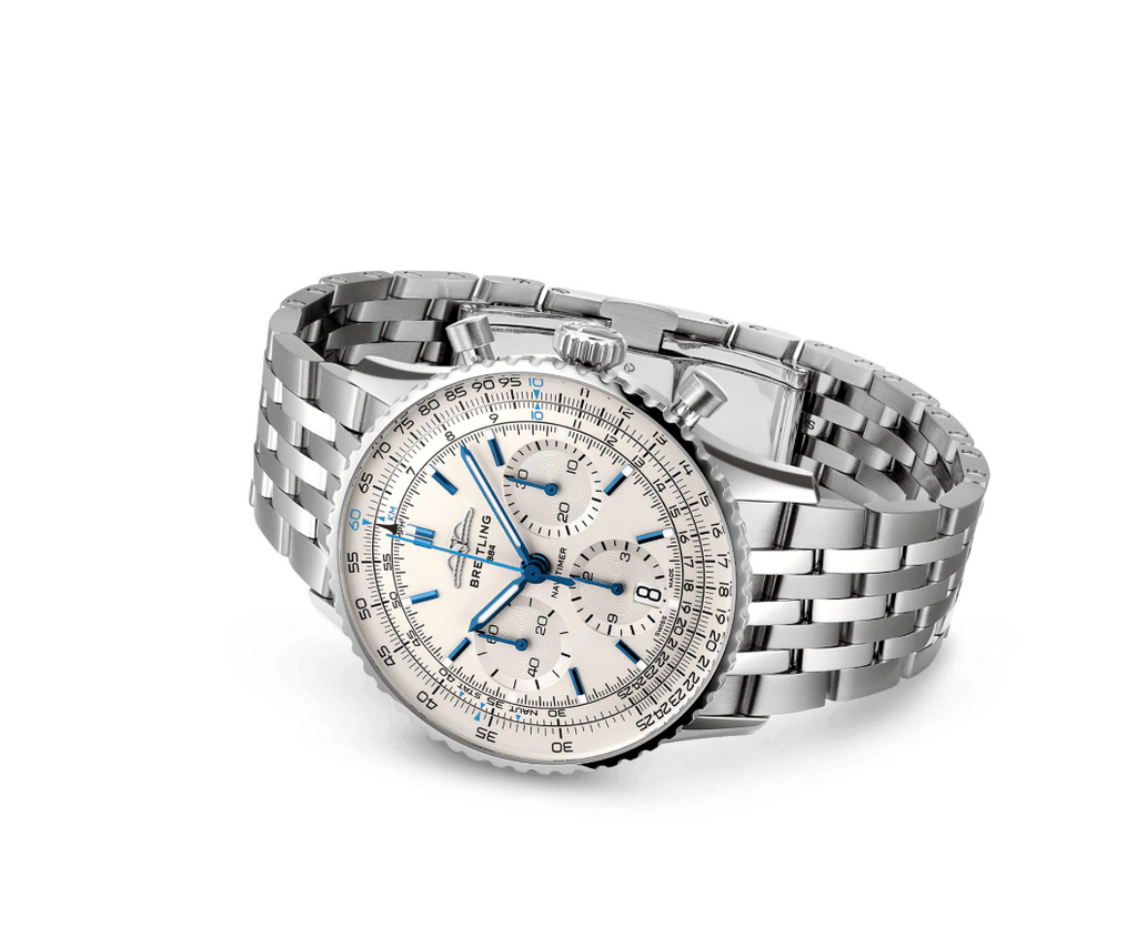BRT Navitimer Chronograph 41mm Mens Watch White