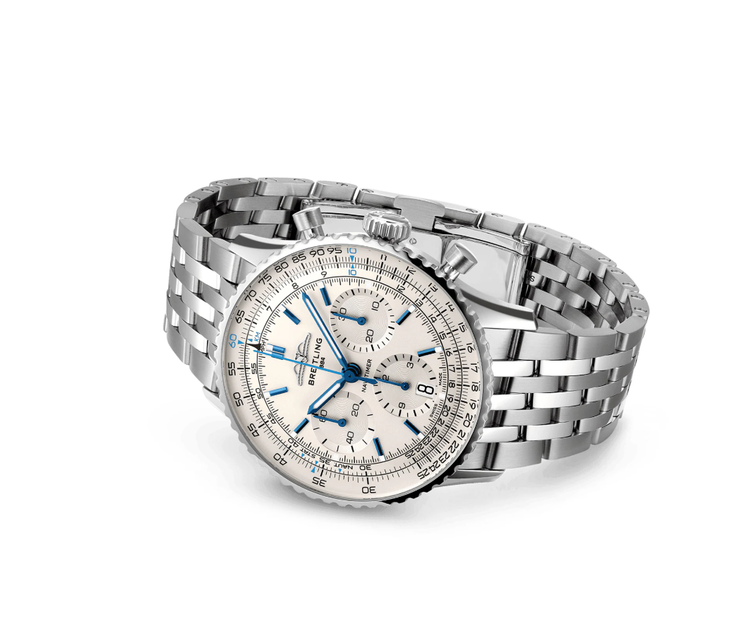 BRT Navitimer Chronograph 41mm Mens Watch White