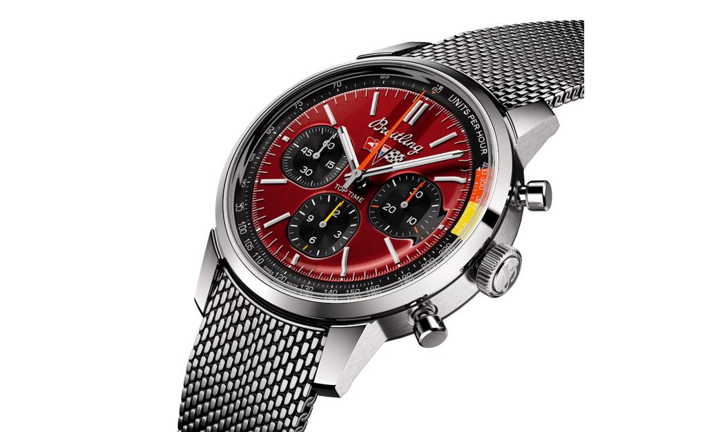 BRT Top Time B01 Classic Cars Chevrolet Corvette 41mm Mens Watch Mesh Strap