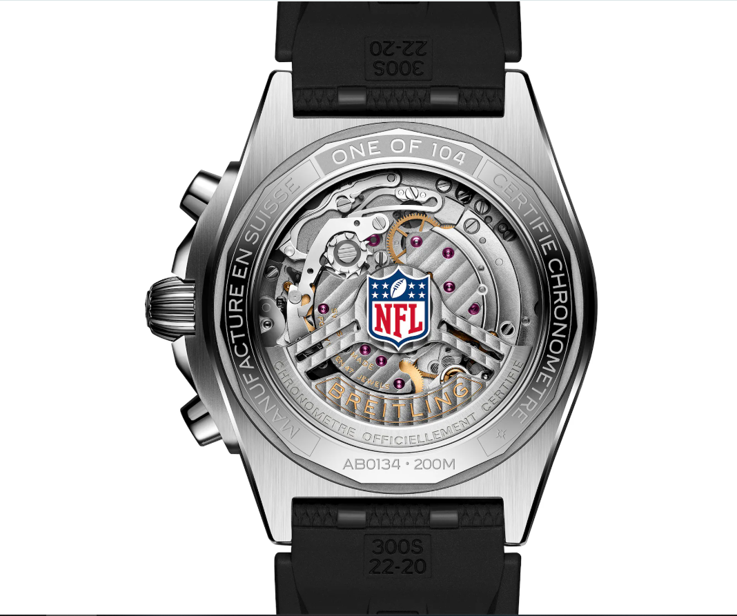 BRT Chronomat B01 42 Baltimore Ravens Limited Edition Mens Watch Rubber