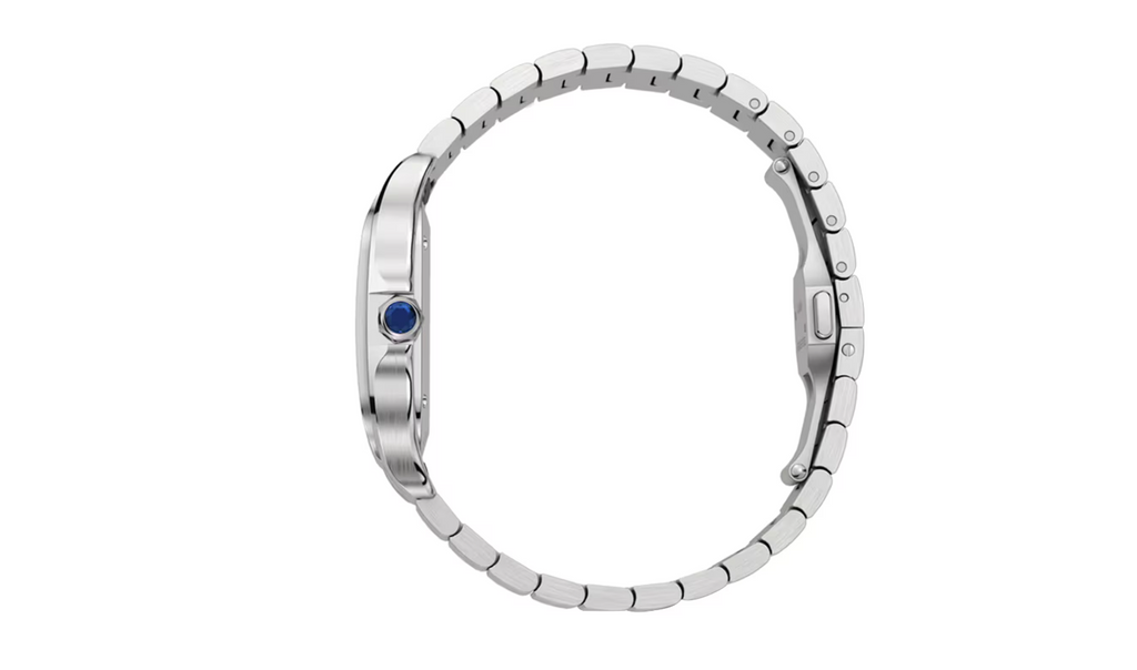 Santos De CRT Watch, Medium Model, Automatic Winding, Steel Case, Interchangeable Leather Strap