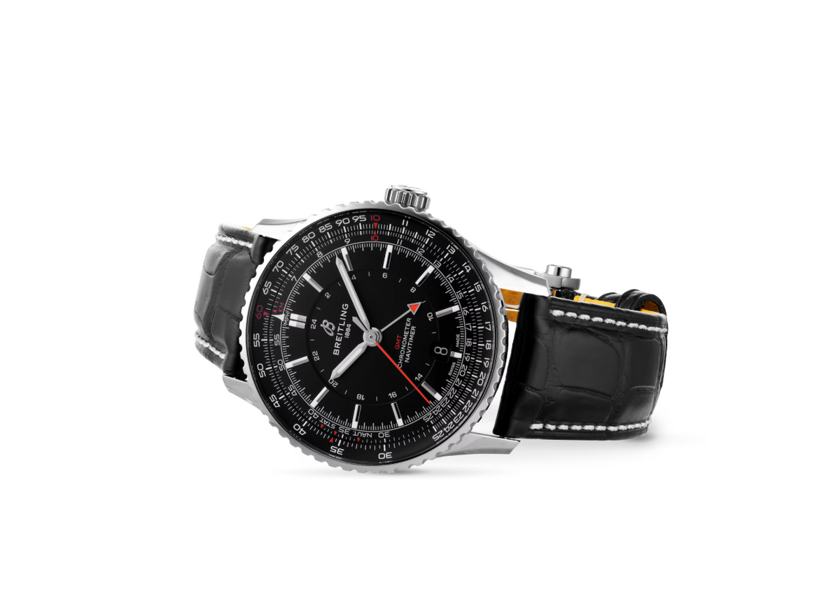 BRT Navitimer Automatic GMT 41mm Mens Watch Black