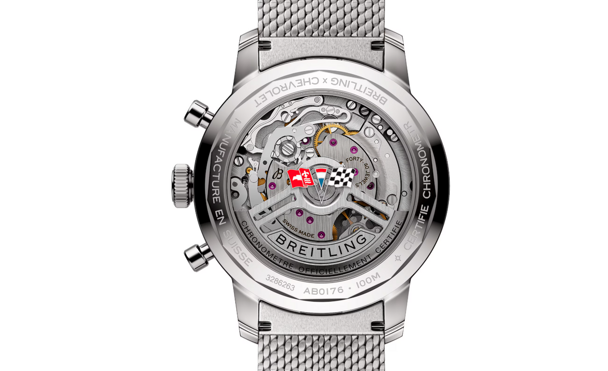 BRT Top Time B01 Classic Cars Chevrolet Corvette 41mm Mens Watch Mesh Strap