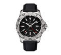BRT Avenger Automatic GMT 44mm Mens Watch Black Leather