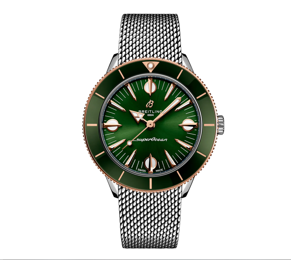 BRT Superocean Heritage '57 Highlands Capsule 38mm Mens Watch Green 2 Straps