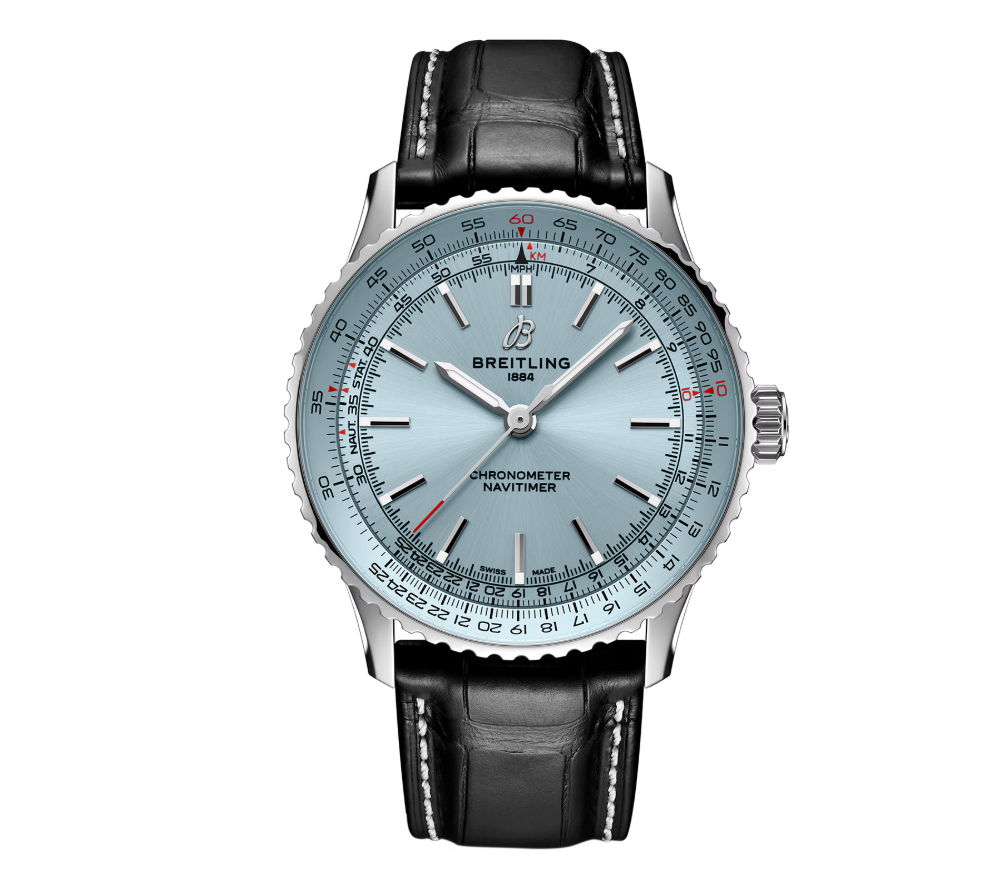 BRT Navitimer Automatic 41mm Mens Watch Light Blue