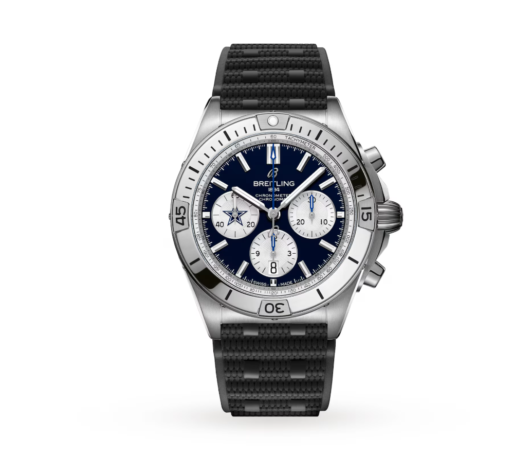BRT Chronomat B01 42 Dallas Cowboys Limited Edition Mens Watch Rubber