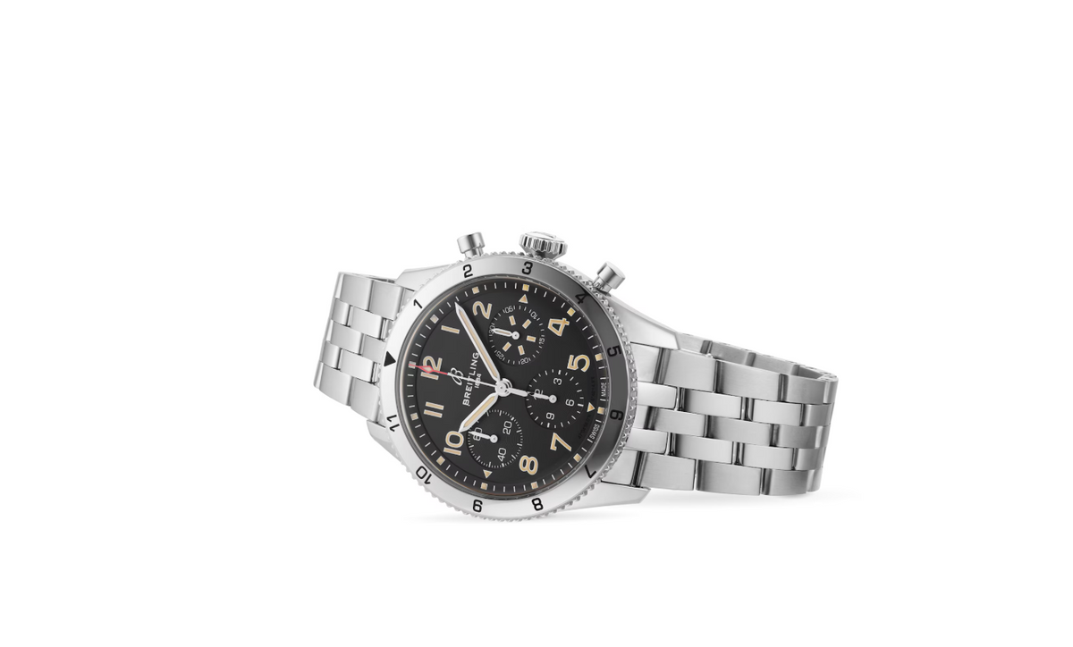 BRT Classic AVI Chronograph 42 P-51 Mustang Stainless Steel Watch