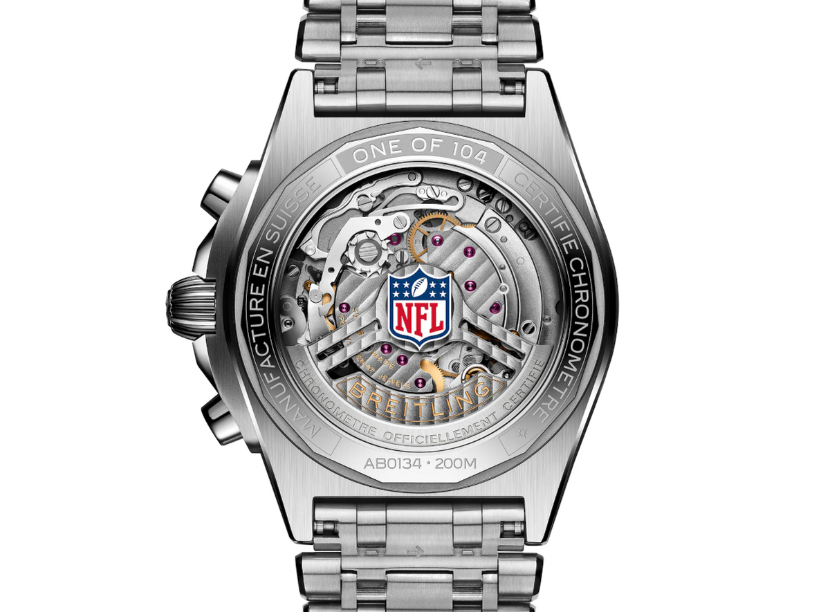 BRT Chronomat B01 42 Jacksonville Jaguars Limited Edition Mens Watch Stainless Steel