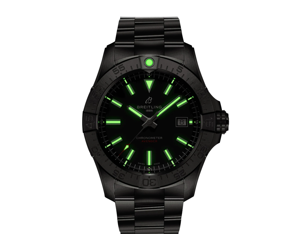 BRT Avenger Automatic 42mm Mens Watch Black Stainless Steel