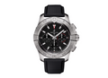 BRT Avenger Chronograph B01 44mm Mens Watch Black Leather
