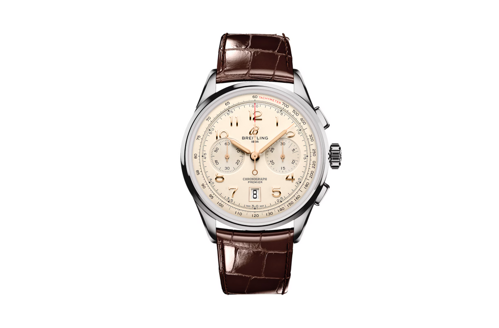 BRT Premier B01 Chronograph 42mm Mens Watch Cream