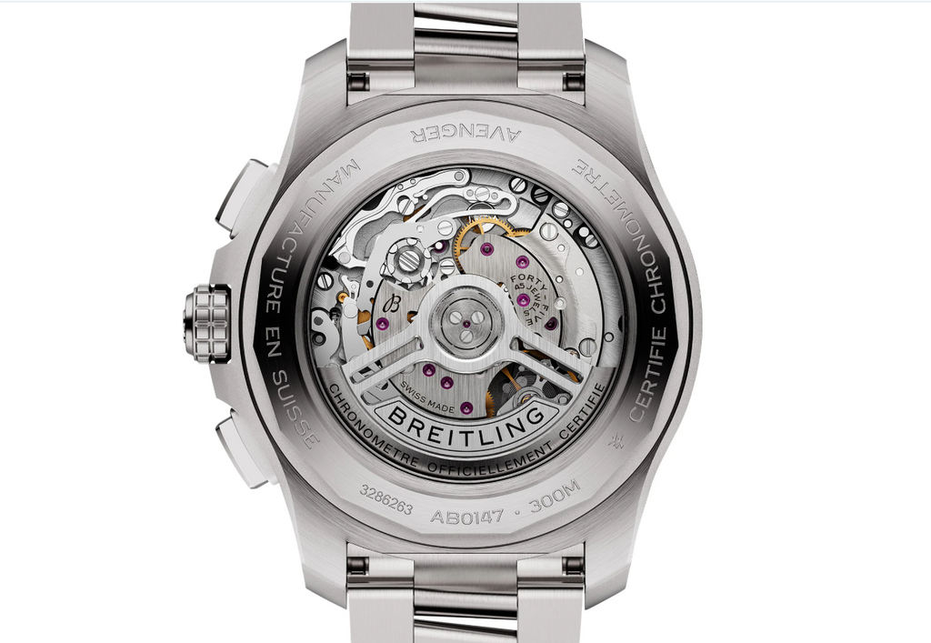 BRT Avenger Chronograph B01 44mm Mens Watch Beige Stainless Steel