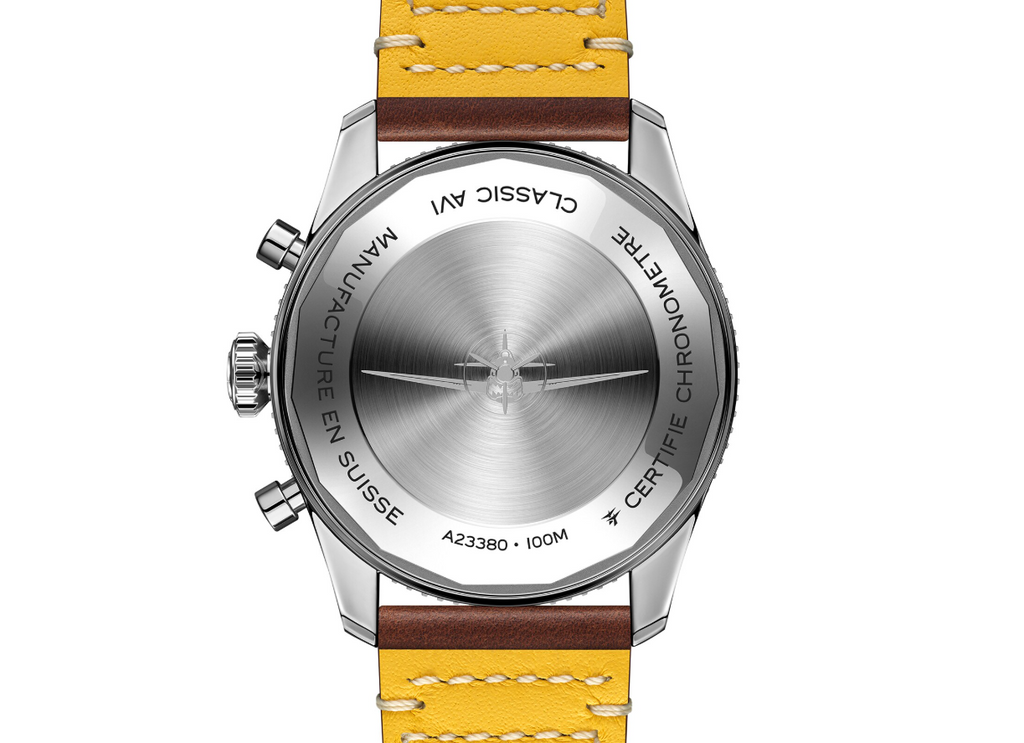 BRT Classic AVI Chronograph 42 Curtiss P-40 Warhawk Leather Strap Watch