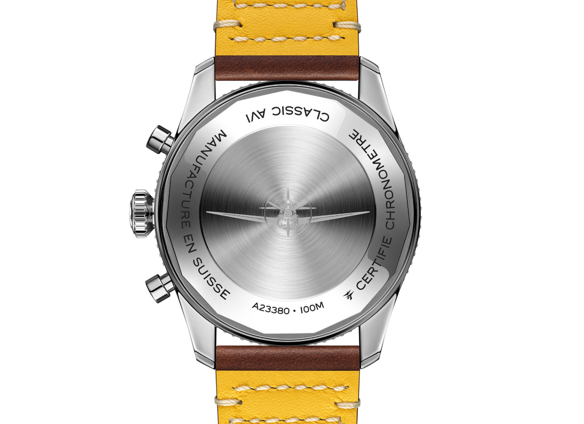 BRT Classic AVI Chronograph 42 Curtiss P-40 Warhawk Leather Strap Watch