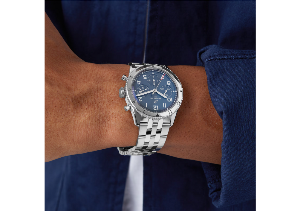 BRT Classic AVI Chronograph 42 Tribute to Vought F4U Corsair Stainless Steel Watch