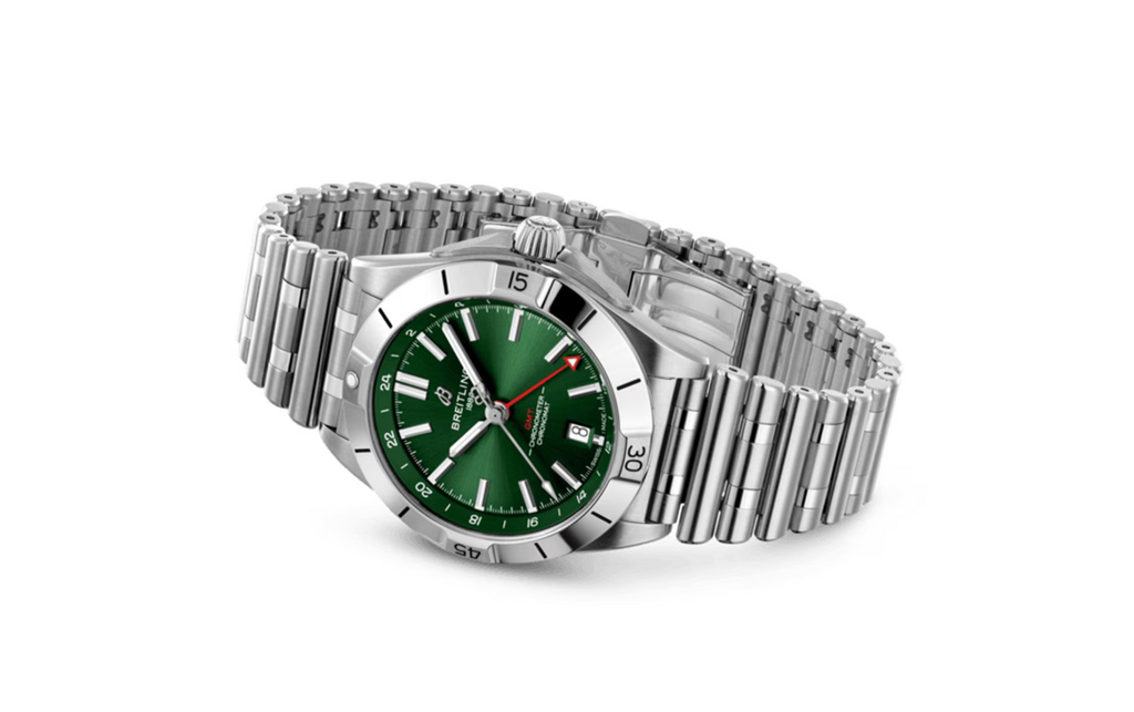 BRT Chronomat Automatic GMT 40 Green Dial Watch